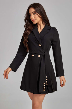 Karen Çift Düğmeli Blazer Mini Elbise