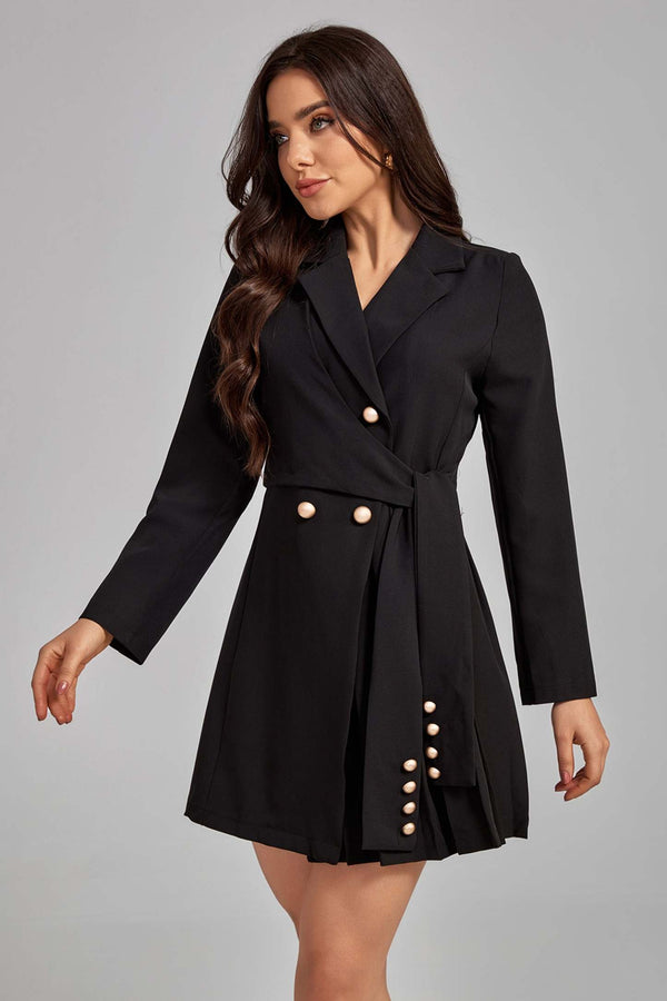 Karen Çift Düğmeli Blazer Mini Elbise