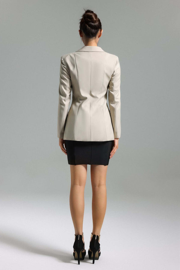 Pansy Bej Kesik Detaylı Ceket