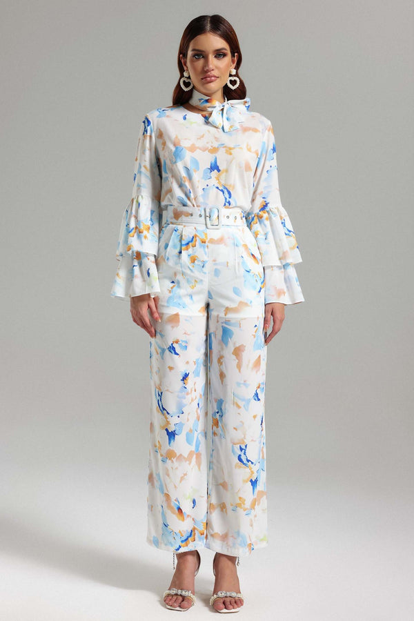 Rahan baskılı polyester takım, makinede yıkanabilir.