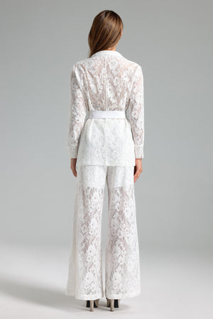 Rosmarie Çiçek Desenli Bağcıklı Blazer Takım