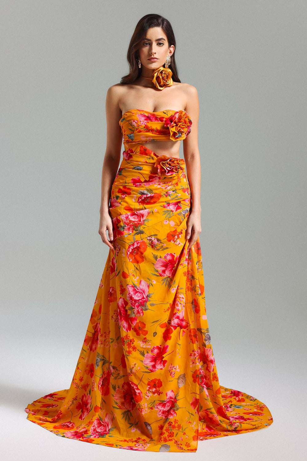 Floral patterned Roxany maxi dress, 100% polyester