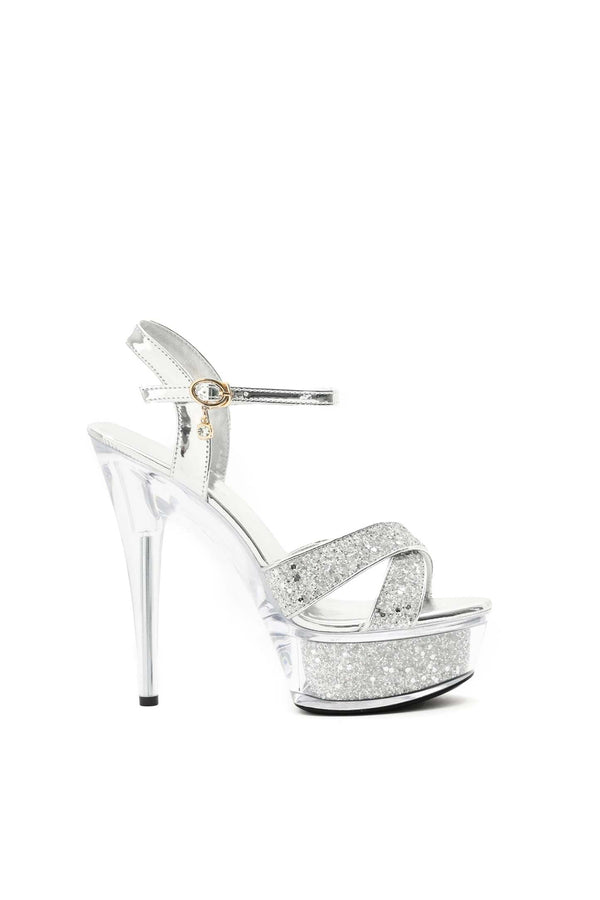 Subra Pullu Tokalı Platform Topuklu Ayakkabı