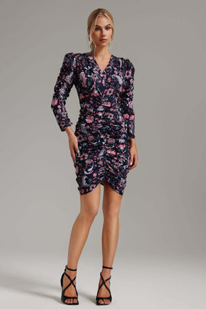 Triasa Paisley Desenli Mini Elbise