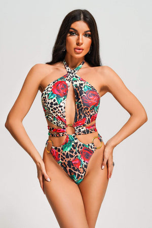 Nylon fabric mini dress in a true-to-size fit