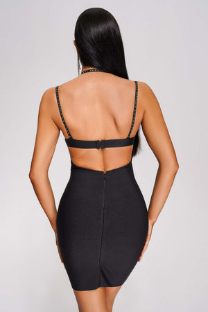 Lexie Halter Yaka Mini Bandaj Elbise