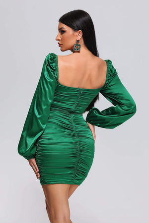 Wedasa Saten Mini Elbise