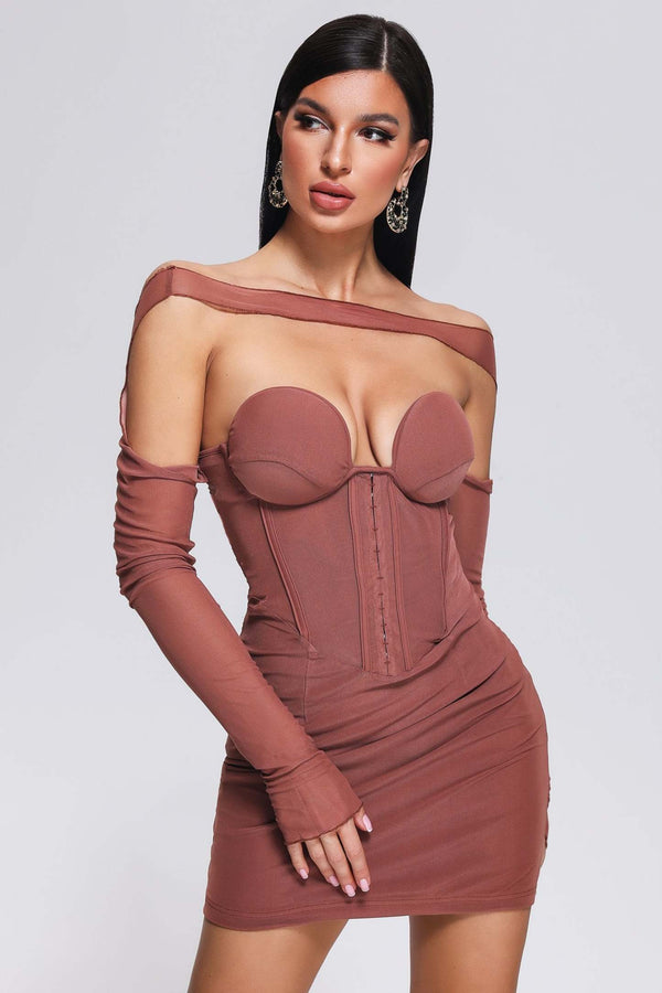 Mesh Mini Elbise