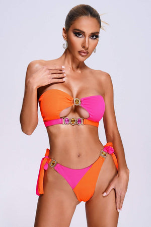 Eden Taş Detaylı İki Parça Bikini